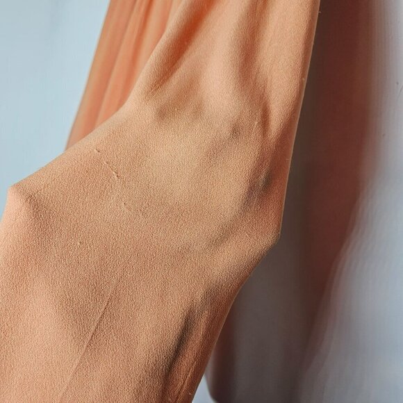 Ascente Peach Midi Skirt Wide Elastic Pleated Waist Rayon No Pockets Pull on‎ M - Picture 3 of 11